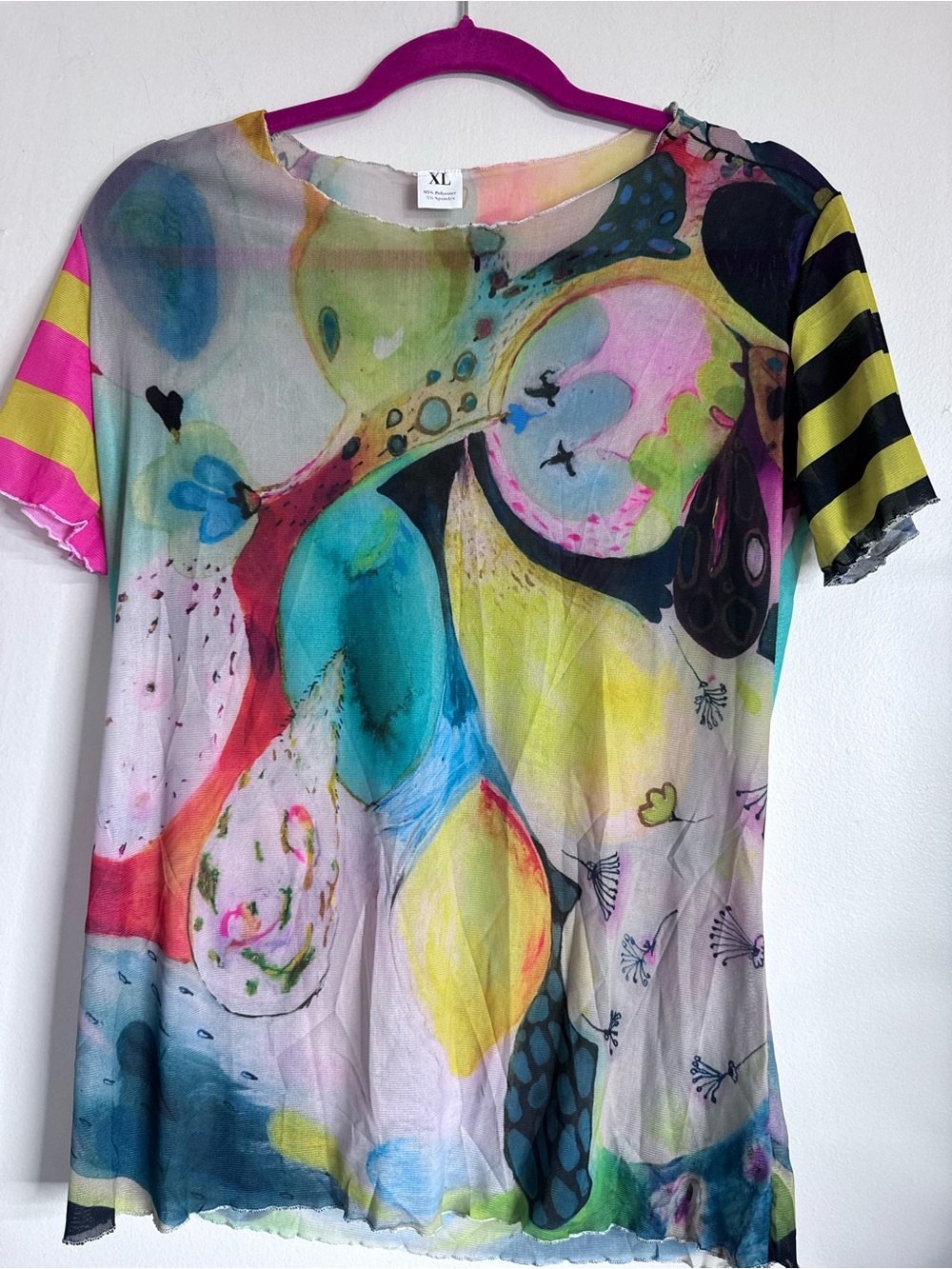 Watercolor mesh top